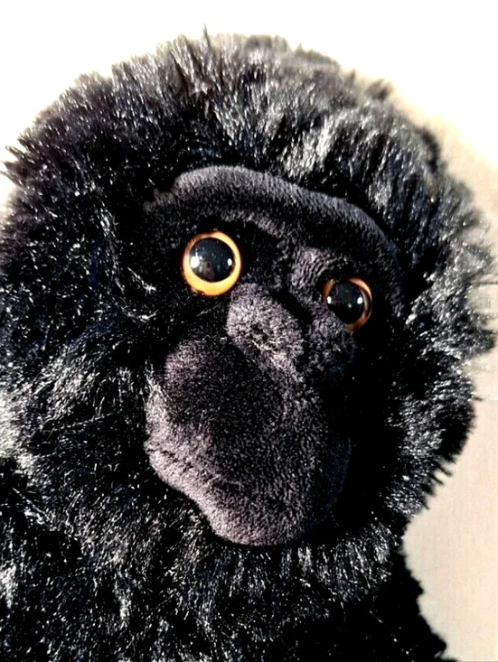 Vintage Black Gorilla Plush Ape Monkey Realistic, 8" Stuffed Toy - Picture 11 of 11